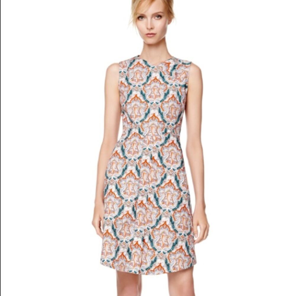 Carven‎ sleeveless printed poplin dress